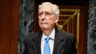 US Senator Mitch McConnell's staff has been criticized after his hospital photos sparked controversy online. (Reuters)