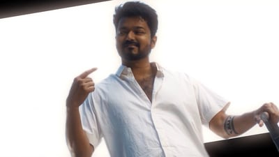 Vijay in a still from his final film, H Vinoth's Jana Nayagan.