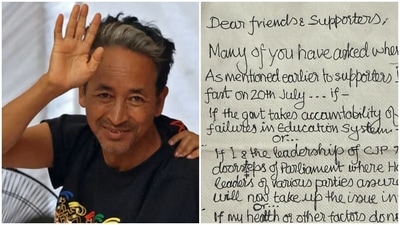 Sonam Wangchuk, on the 23rd day of his hunger strike, set three conditions to end his fast. (File @Wangchuk66/HT) Sonam Wangchuk, on the 23rd day of his hunger strike, set three conditions to end his fast. (File @Wangchuk66/HT)