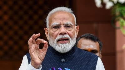 New Delhi, Jul 20 (ANI): Prime Minister Narendra Modi addresses the media on the first day of the Monsoon Session of Parliament, in New Delhi on Monday. (ANI Photo/Rahul Singh) (Rahul Singh) New Delhi, Jul 20 (ANI): Prime Minister Narendra Modi addresses the media on the first day of the Monsoon Session of Parliament, in New Delhi on Monday. (ANI Photo/Rahul Singh) (Rahul Singh)
