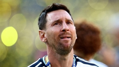 Lionel Messi looks dejected after losing the World Cup final. (REUTERS)