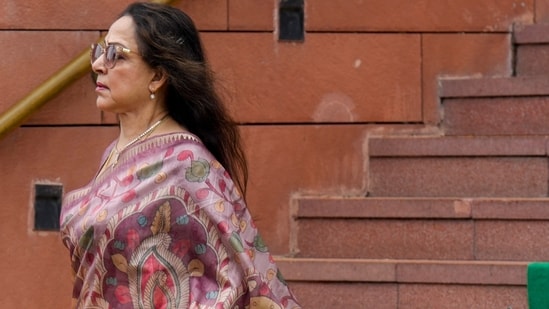 New Delhi: BJP MP Hema Malini during the Monsoon session of Parliament, in New Delhi, Monday, July 20, 2026.