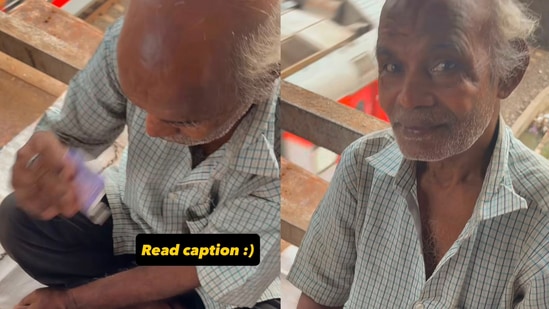 The office-goer's <span class='webrupee'>₹</span>100 gesture left the elderly man smiling.