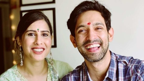 Vikrant Massey with wife Sheetal Thakur.