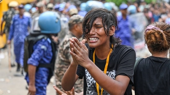 Monday's (July 20) protest grew in the backdop of Wangchuk's hospitalisation and the unmet demands of government action over exam irregularities in the country(Hindustan Times)
