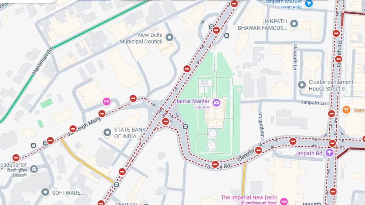 Central Delhi was choked. (google maps) Central Delhi was choked. (google maps)
