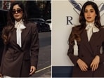 Janhvi Kapoor embraces corporate-core trend with chic Ralph Lauren ensemble.
(Instagram)