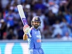 Rohit Sharma celebrates his century during the 3rd ODI against England, at Lord's in London. Rohit Sharma celebrates his century during the 3rd ODI against England, at Lord's in London.