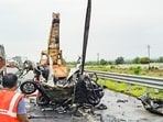 Six people died after an ethanol-loaded truck overturned, triggering a chain collision on the Mumbai-Nagpur Samruddhi Expressway near Wardha.