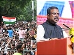 This is Dharmendra Pradhan's first public response on the paper leak after the CJP's 'Chalo Sansad' protest in Delhi.
