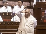 Mallikarjun Kharge called for an independent and merit driven education system. (PTI photo)