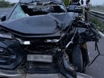 Six colleagues from Jaipur were travelling to Nainital for an official function when the crash occurred near Marora village between 2.30am and 3am. (HT)