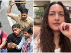 Sonakshi Sinha speaks against lathi-charge on students.