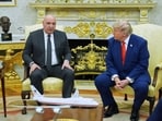 US President Donald Trump meets with Lebanese President Joseph Aoun in the Oval Office at the White House, Tuesday, July 21, 2026, in Washington.