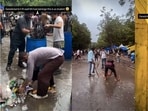 Videos showing volunteers cleaning the protest site have gone viral.