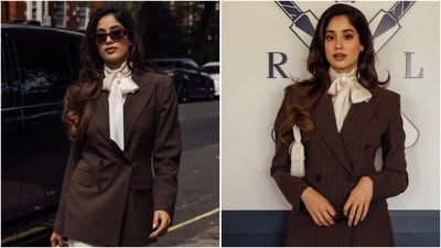 Janhvi Kapoor embraces corporate-core trend with chic Ralph Lauren ensemble. (Instagram) Janhvi Kapoor embraces corporate-core trend with chic Ralph Lauren ensemble. (Instagram)