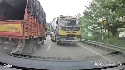 The Hyderabad professor was driving on a one-way road when a truck appeared in front of him. (X/@saritchandaa)