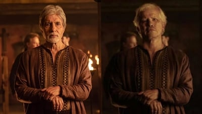 AI imagines Amitabh Bachchan as Eumaeus, a blind swineherd and Odysseus's faithful servant. The role is played y John Leguizamo in The Odyssey. (Instagram/@mr.hellrender) AI imagines Amitabh Bachchan as Eumaeus, a blind swineherd and Odysseus's faithful servant. The role is played y John Leguizamo in The Odyssey. (Instagram/@mr.hellrender)
