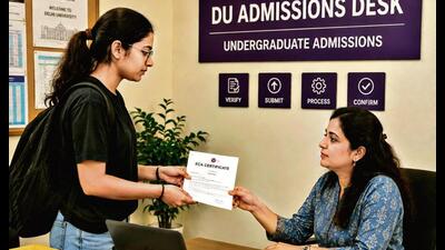 Aspirant Anshika Thakkar’s viral post alleging gaps in DU’s ECA certificate verification has crossed 1.4 lakh views. (AI photo: for representational purpose only) Aspirant Anshika Thakkar’s viral post alleging gaps in DU’s ECA certificate verification has crossed 1.4 lakh views. (AI photo: for representational purpose only)