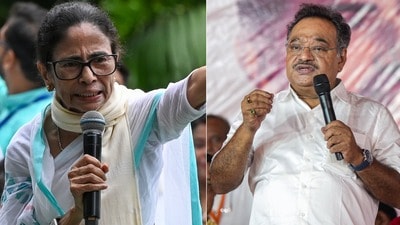 রাজ্য বিজেপি সভাপতি শমীক ভট্টাচার্য কটাক্ষ করলেন মমতা বন্দ্যোপাধ্যায়কে। (ছবি সৌজন্যে, সমীর জানা/হিন্দুস্তান টাইমস এবং পিটিআই ফাইল) রাজ্য বিজেপি সভাপতি শমীক ভট্টাচার্য কটাক্ষ করলেন মমতা বন্দ্যোপাধ্যায়কে। (ছবি সৌজন্যে, সমীর জানা/হিন্দুস্তান টাইমস এবং পিটিআই ফাইল)
