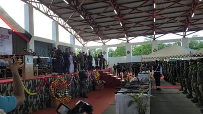 CM described the surrender as a positive step towards restoring peace in the state. (HT Sourced Photo) CM described the surrender as a positive step towards restoring peace in the state. (HT Sourced Photo)