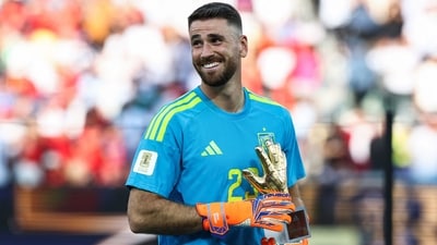 Spain's goalkeeper #23 Unai Simon receives the Golden Glove Award during the award ceremony of the 2026 World Cup football tournament final match (AFP) Spain's goalkeeper #23 Unai Simon receives the Golden Glove Award during the award ceremony of the 2026 World Cup football tournament final match (AFP)