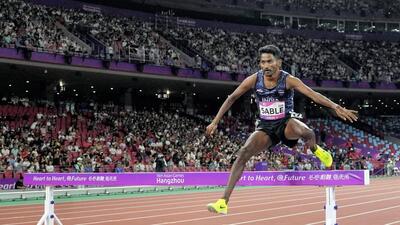 File image of India's Avinash Mukund Sable in the men's 3000-meter steeplechase final event at the 19th Asian Games in Hangzhou, China. (PTI) File image of India's Avinash Mukund Sable in the men's 3000-meter steeplechase final event at the 19th Asian Games in Hangzhou, China. (PTI)