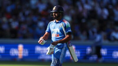India's Rohit Sharma during the third ODI between England and India, at Lord's cricket ground, London (Steven Paston/PA via AP) India's Rohit Sharma during the third ODI between England and India, at Lord's cricket ground, London (Steven Paston/PA via AP)