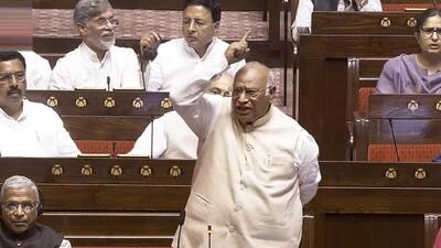 Mallikarjun Kharge called for an independent and merit driven education system. (PTI photo) Mallikarjun Kharge called for an independent and merit driven education system. (PTI photo)