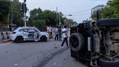 The impact was so severe that despite airbags deploying, Divansh suffered extensive brain trauma, doctors said. (HT) The impact was so severe that despite airbags deploying, Divansh suffered extensive brain trauma, doctors said. (HT)