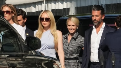 Bettina and Donald Trump Jr.'s appearance at the World Cup final has sparked speculation about their plans to start a family together. (AP Photo/Mark Schiefelbein) Bettina and Donald Trump Jr.'s appearance at the World Cup final has sparked speculation about their plans to start a family together. (AP Photo/Mark Schiefelbein)