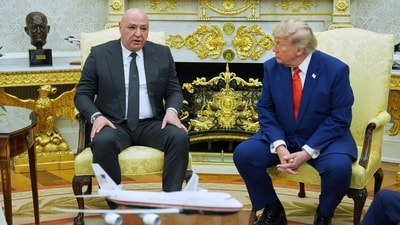 US President Donald Trump meets with Lebanese President Joseph Aoun in the Oval Office at the White House, Tuesday, July 21, 2026, in Washington. (AP )