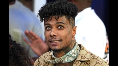 Blueface's home was swatted on Tuesday. ((Kirby Lee-USA TODAY Sports))