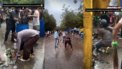 Videos showing volunteers cleaning the protest site have gone viral. (Instagram/@sudhanshu1__1;@justlookesh) Videos showing volunteers cleaning the protest site have gone viral. (Instagram/@sudhanshu1__1;@justlookesh)