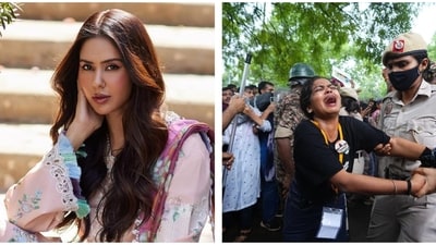 Sonam Bajwa has reacted to the Cockroach Janta Party protests at Delhi on Monday. Sonam Bajwa has reacted to the Cockroach Janta Party protests at Delhi on Monday.