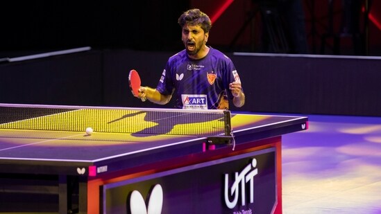 G Sathiyan took complete control of the tie with a commanding straight-games victory over Payas Jain