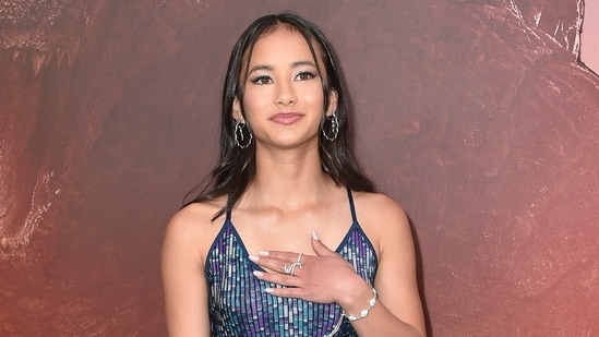 Kaylee Hottle appears at the premiere of "Godzilla x Kong: The New Empire," in Los Angeles on March 25, 2024.