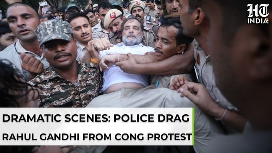 Rahul Gandhi detained near PM house as Congress protest erupts into showdown