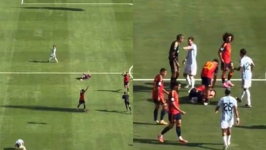 Enzo Fernandez had received the red card during the World Cup final in New York