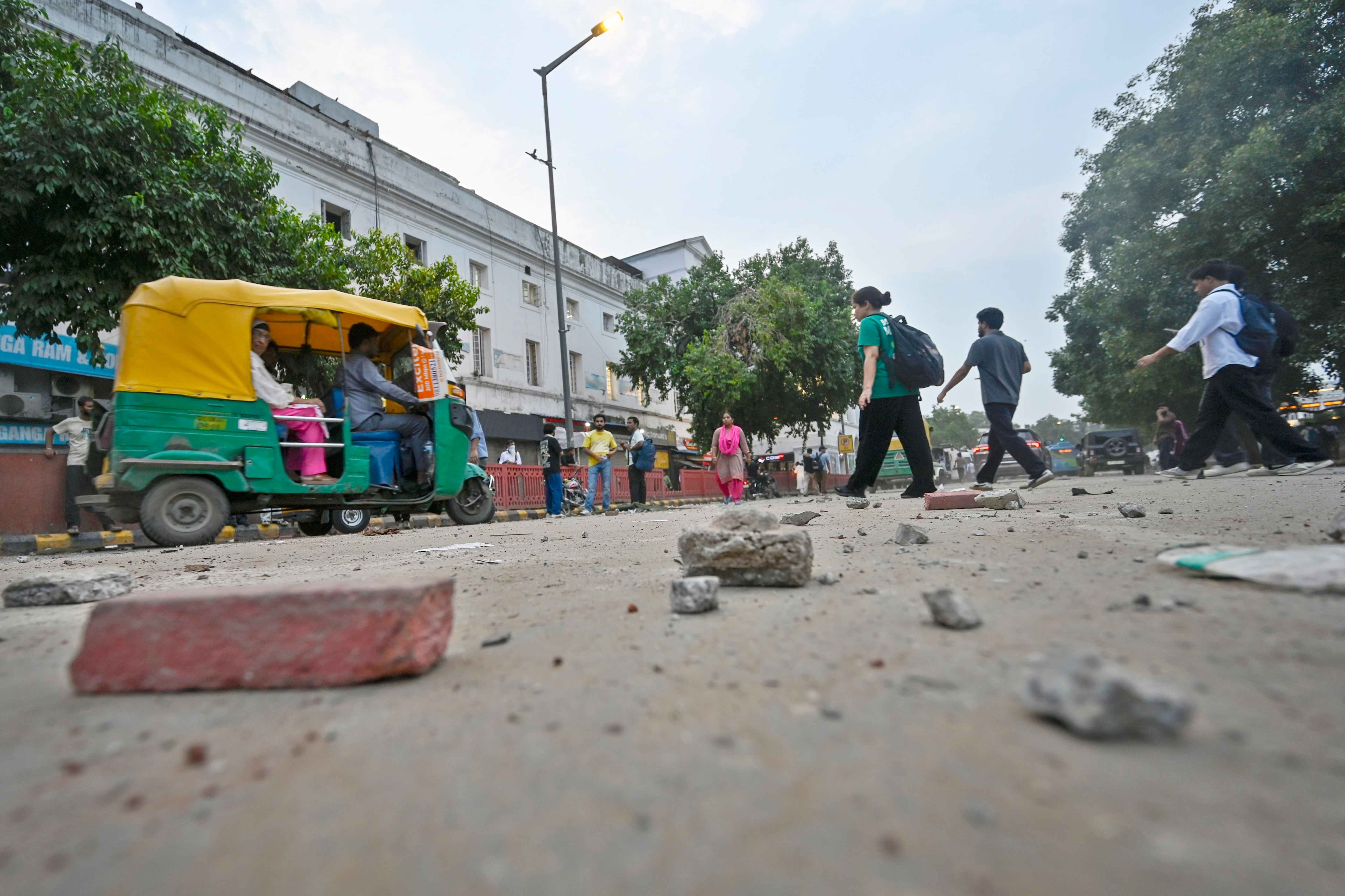 A view of the Outer Circle near Regal Cinema in Connaught Place following the Cockroach Janata Party (CJP) protest at , in New Delhi, India, on Monday, July 20, 2026. (Photo by Sanjeev Verma/ Hindustan Times)
