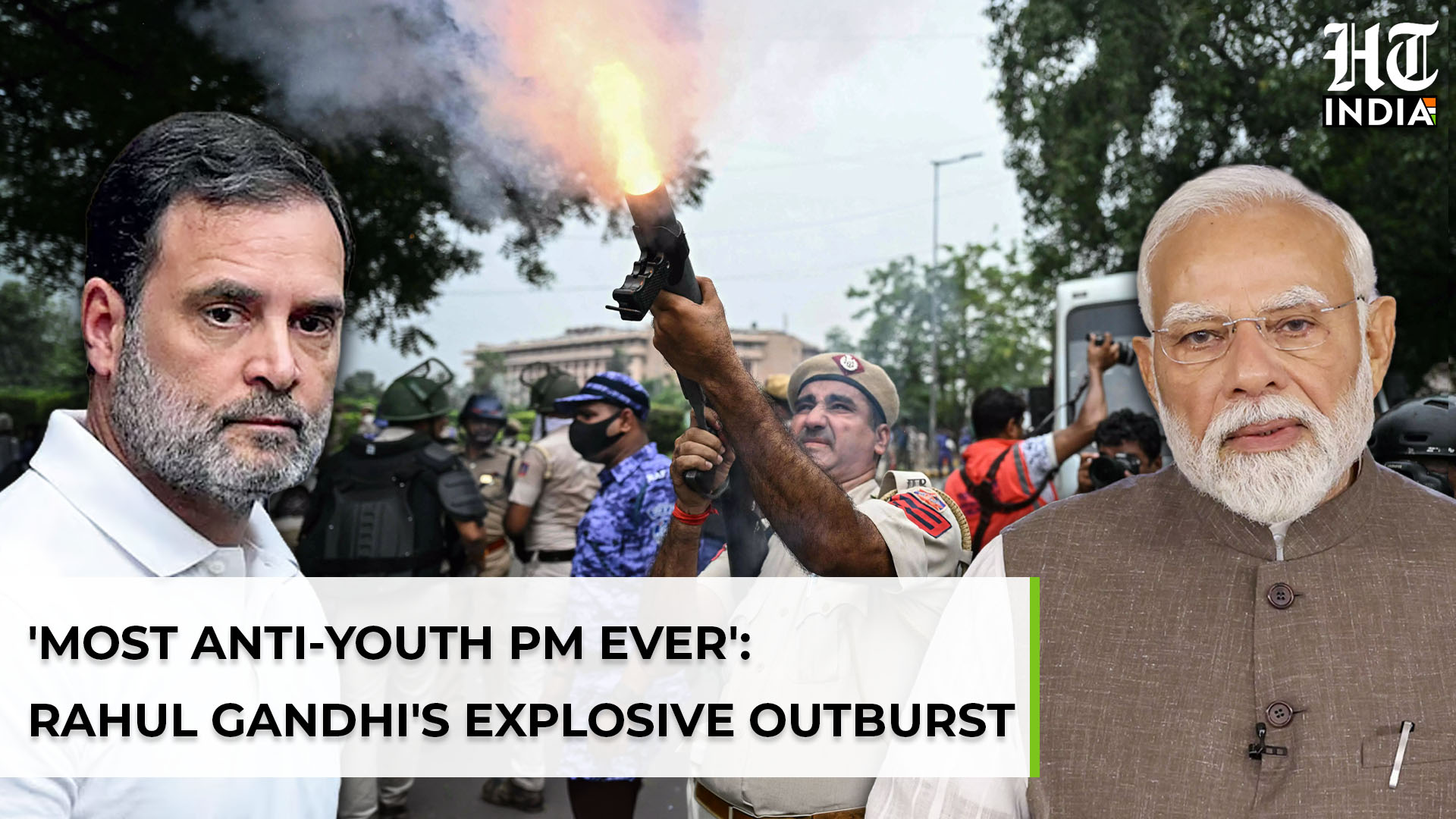 'Disgusting & undemocratic': Rahul Gandhi slams Modi govt for tear-gassing, lathi-charging students 'Disgusting & undemocratic': Rahul Gandhi slams Modi govt for tear-gassing, lathi-charging students