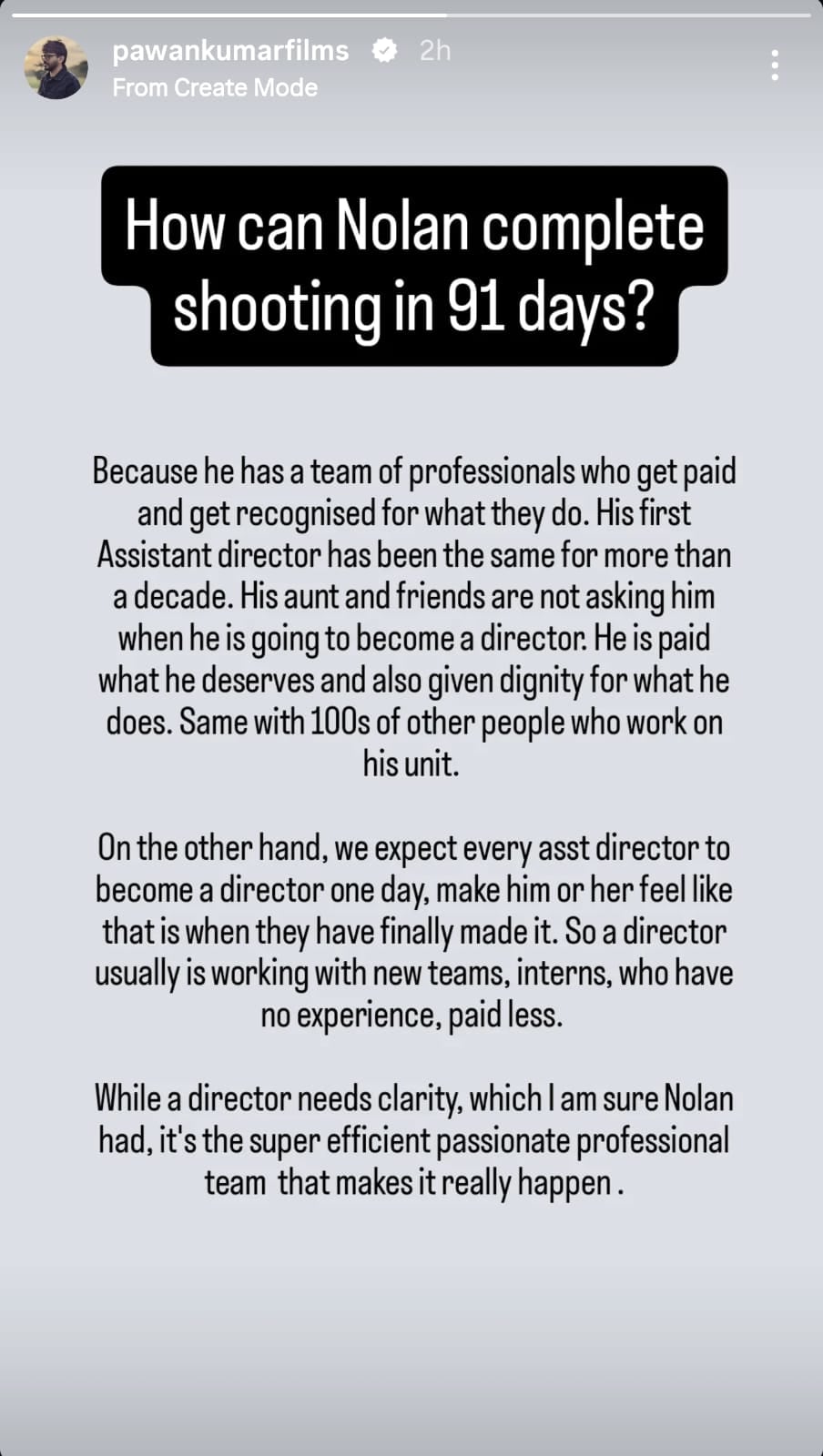 Pawan Kumar's post on Christopher Nolan's The Odyssey. Pawan Kumar's post on Christopher Nolan's The Odyssey.