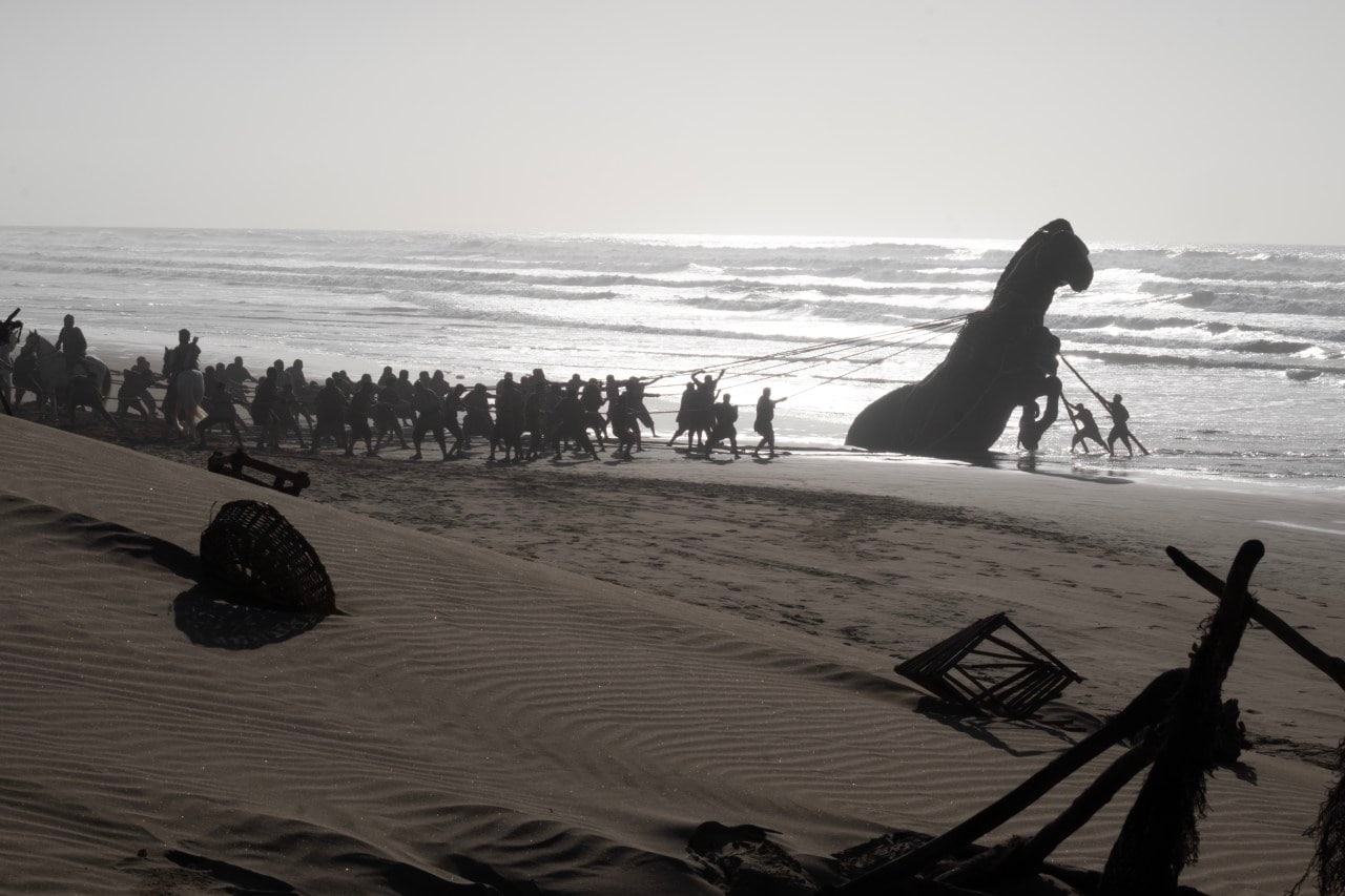 The image of a beached horse came to ‘The Odyssey’ director over 20 years ago. The image of a beached horse came to ‘The Odyssey’ director over 20 years ago.