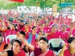 600 Asha, Anganwadi workers protest SIR duty