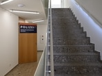 Picture taken on July 16, 2026 shows a staircase inside the listed building of the birth house of former German dictator Adolf Hitler that is turned into a police station, in Braunau am Inn, Austria.