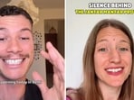 Australian vlogger Andy Evans (L) and American vlogger Liz (R).