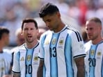 Lionel Messi #10 of Argentina is seen with team mates during the FIFA World Cup 2026 Final match between Spain and Argentina