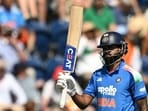File image of India's Shreyas Iyer celebrates his half-century during the second one-day international against England at Sophia Gardens in Cardiff, Wales. (AFP)
