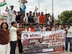 Holding banners carrying similar slogans, the protesters condemned the police action against students at Jantar Mantar and demanded accountability. (HT Photo)