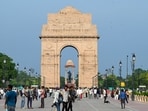Gram it: Though the Capital recorded a maximum temperature of 33.6° Celsius on Wednesday, several visitors still headed to the India Gate; probably to make the most of clear skies. The IMD forecast for today shows maximum temperatures to range between 32° to 34° Celsius, with very light to light rain in isolated parts of the city.(Photo: Arvind Yadav/HT)